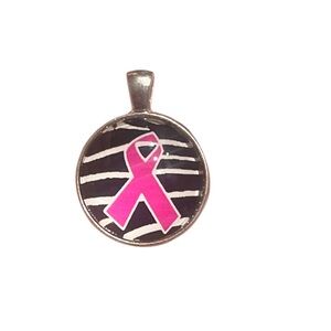 Breast Cancer Pink Ribbon Pendant